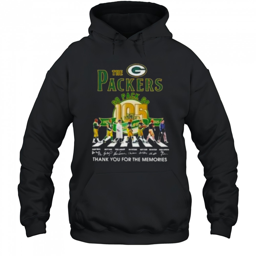Green Bay Packers 105 Years Legends Abbey Road Thank You For The Memories shirt Hoodie