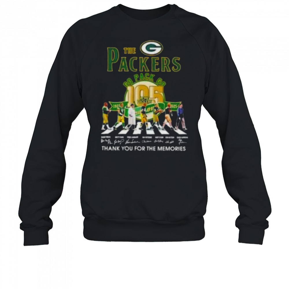 Green Bay Packers 105 Years Legends Abbey Road Thank You For The Memories shirt Sweatshirt