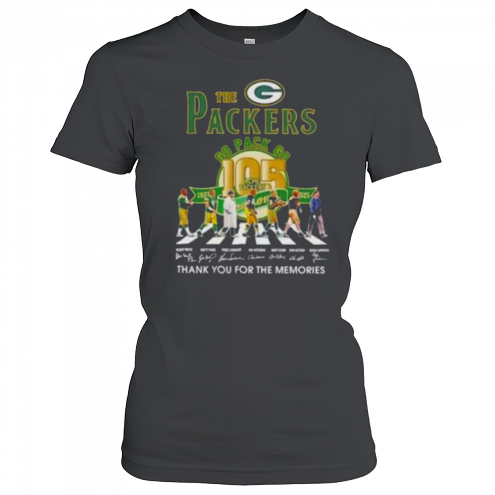 Green Bay Packers 105 Years Legends Abbey Road Thank You For The Memories shirt Women's T-shirt