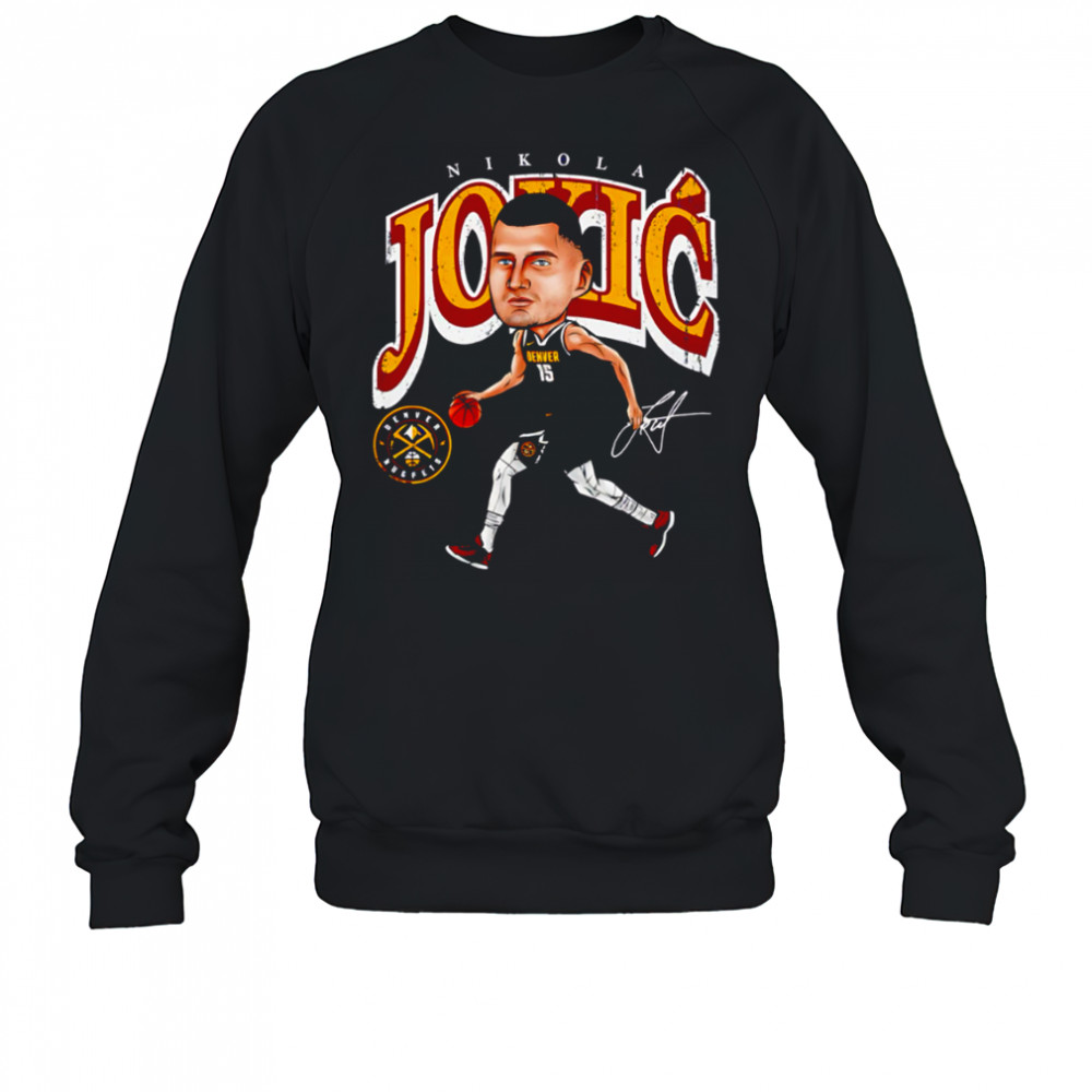 Nikola Jokic Denver Nuggets Cartoon signature shirt Sweatshirt