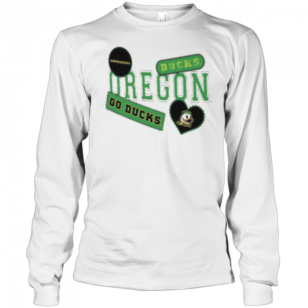 Oregon Ducks Go Ducks heart shirt Long Sleeved