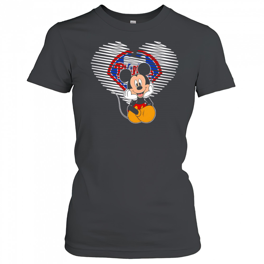 Philadelphia Phillies The Heart Mickey Mouse Disney Baseball shirt Women's T-shirt