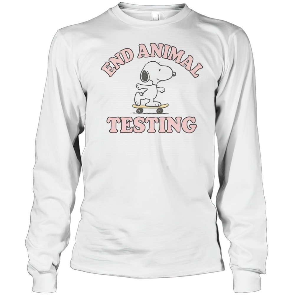 Snoopy End Animal Testing T-Shirt Long Sleeved