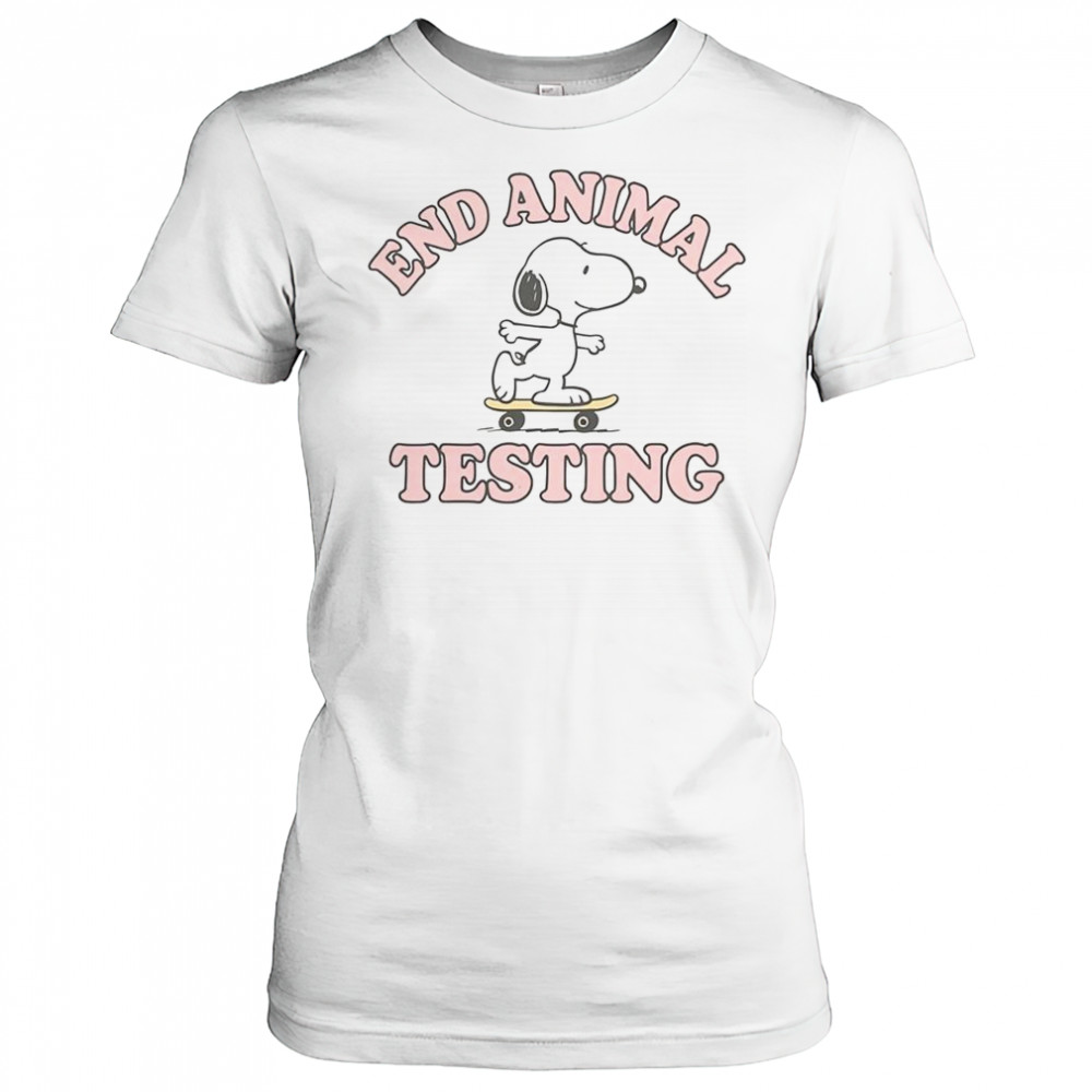 Snoopy End Animal Testing T-Shirt Women's T-shirt