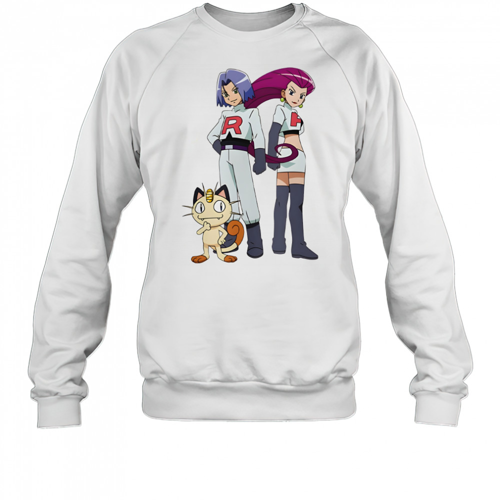 Team Rocket Members Jessie James And Meowth In The Pokemon shirt Sweatshirt