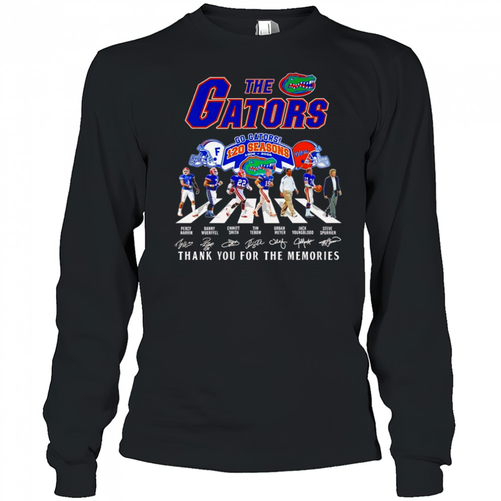 The Gators 120 seasons 1906 2025 Abbey Road thank you for the memories shirt Long Sleeved