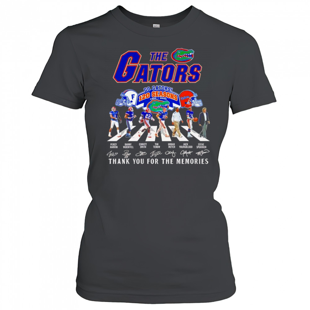 The Gators 120 seasons 1906 2025 Abbey Road thank you for the memories shirt Women's T-shirt