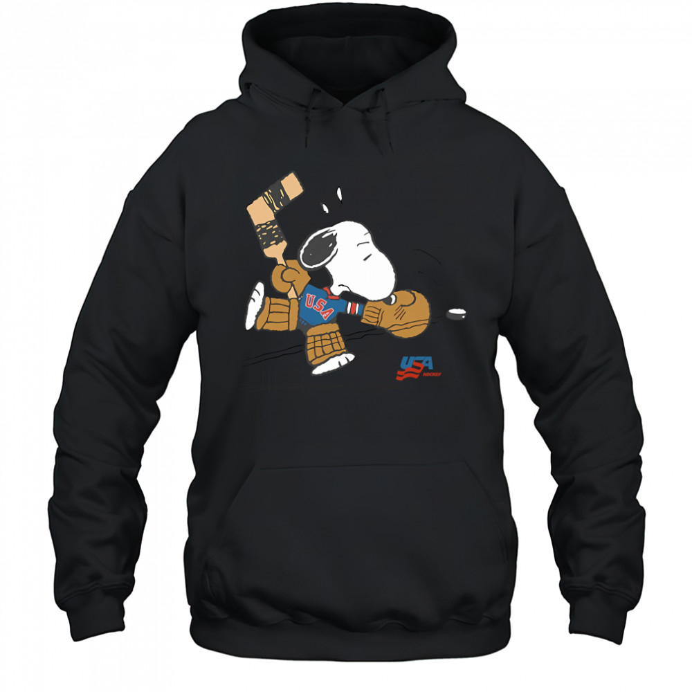 Top peanuts Snoopy goalie USA hockey shirt Hoodie