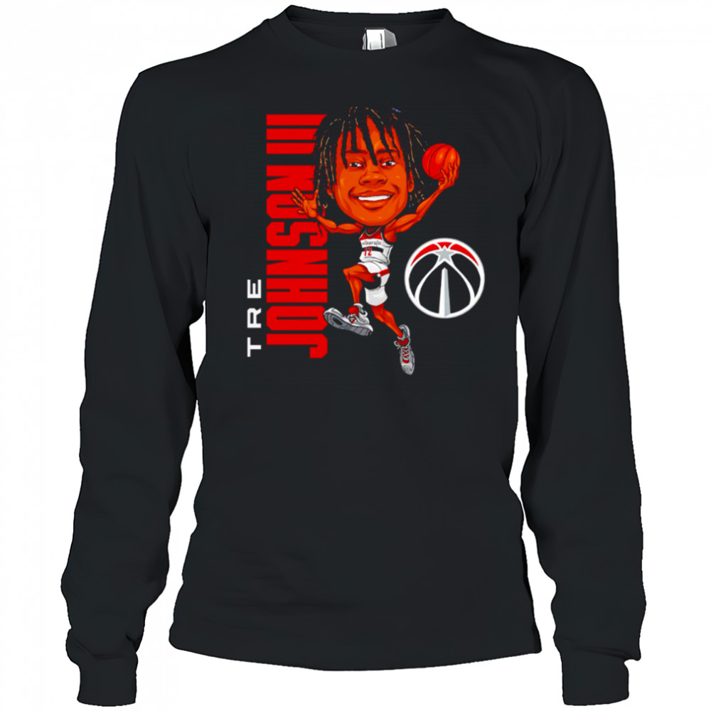 Tre Johnson III Washington Wizards Caricature cartoon shirt Long Sleeved