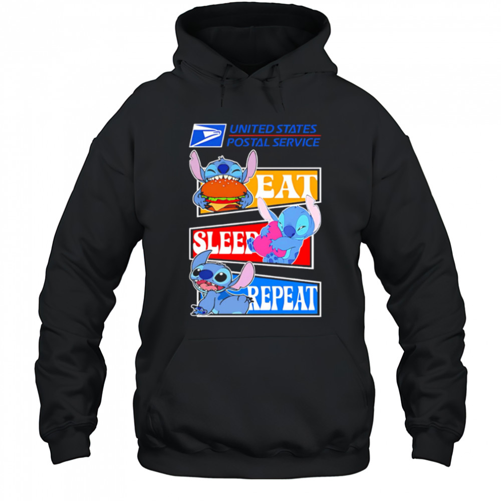 USPS eat sleep repeat stitch shirt Hoodie
