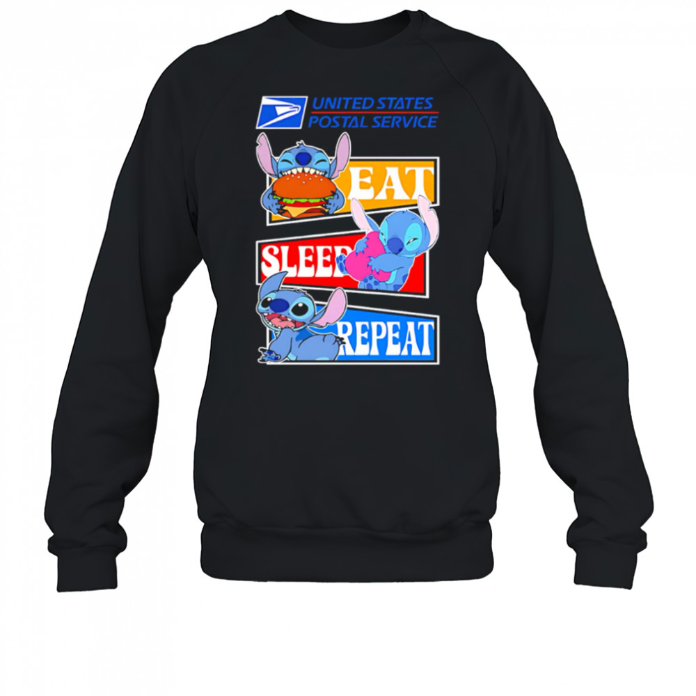 USPS eat sleep repeat stitch shirt Sweatshirt
