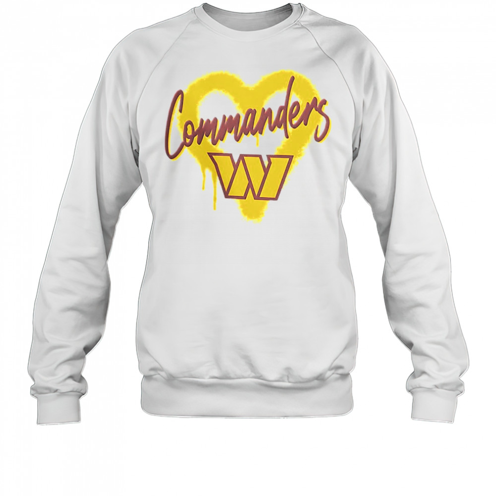 Washington Commanders Football Spray Heart T-Shirt Sweatshirt