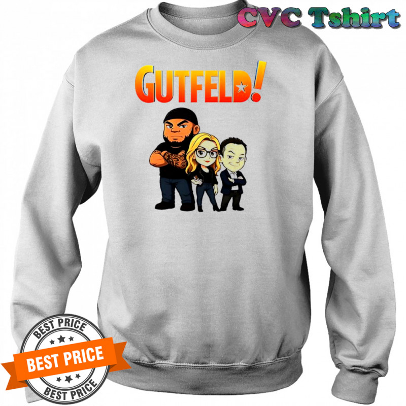 Gutfeld Crew Chibi Greg Gutfeld Kat Timpf and Tyrus shirt Sweatshirt