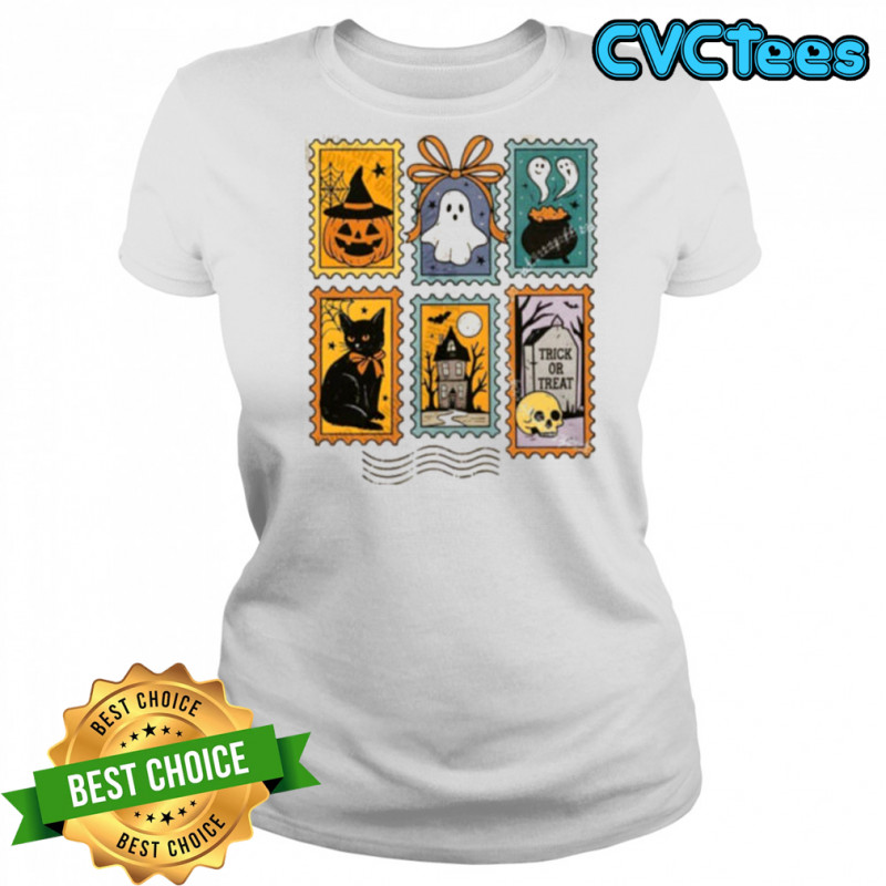Halloween Cute Ghost Pumpkin Cat Cute Ghost Shirt Women's T-shirt