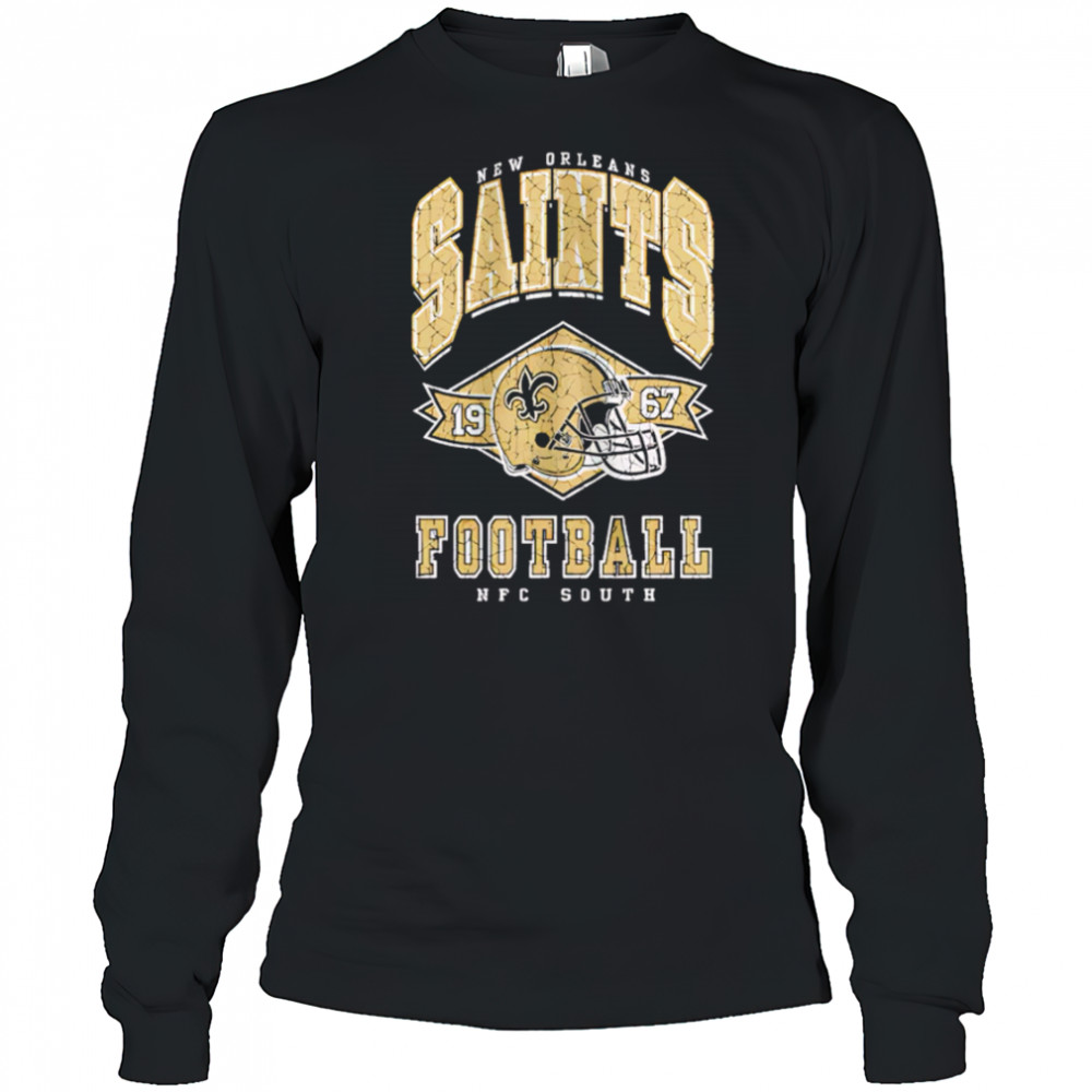 New Orleans Saints Football NFC South 1967 helmet shirt Long Sleeved