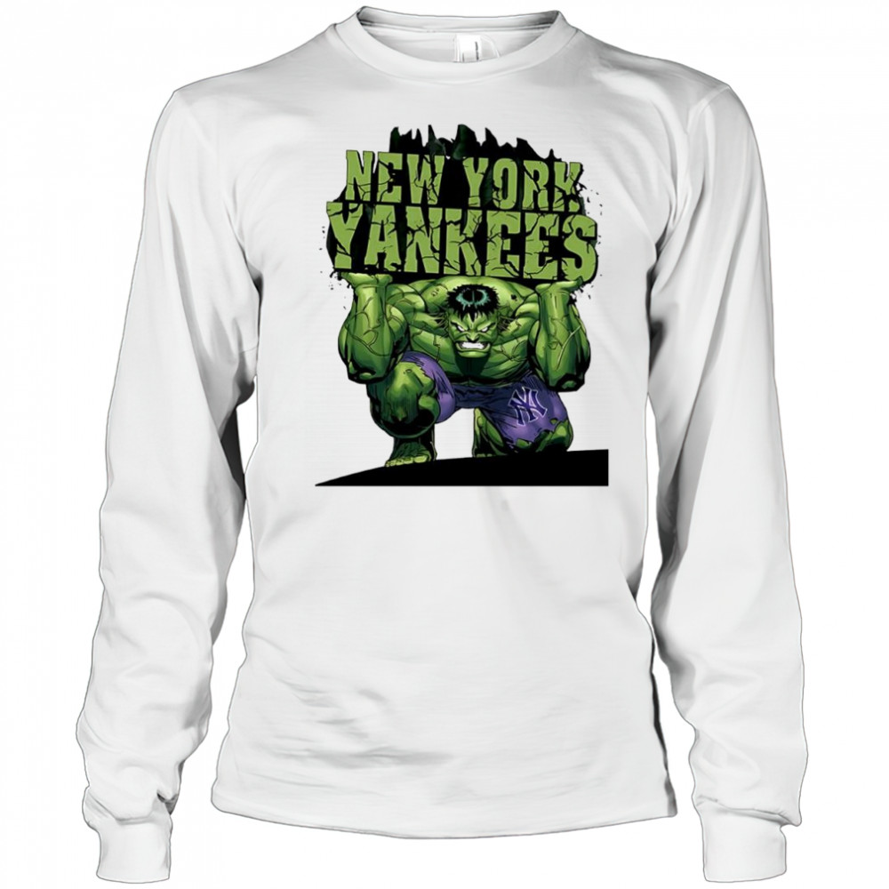 New York Yankees Baseball Incredible Hulk Marvel Avengers shirt Long Sleeved