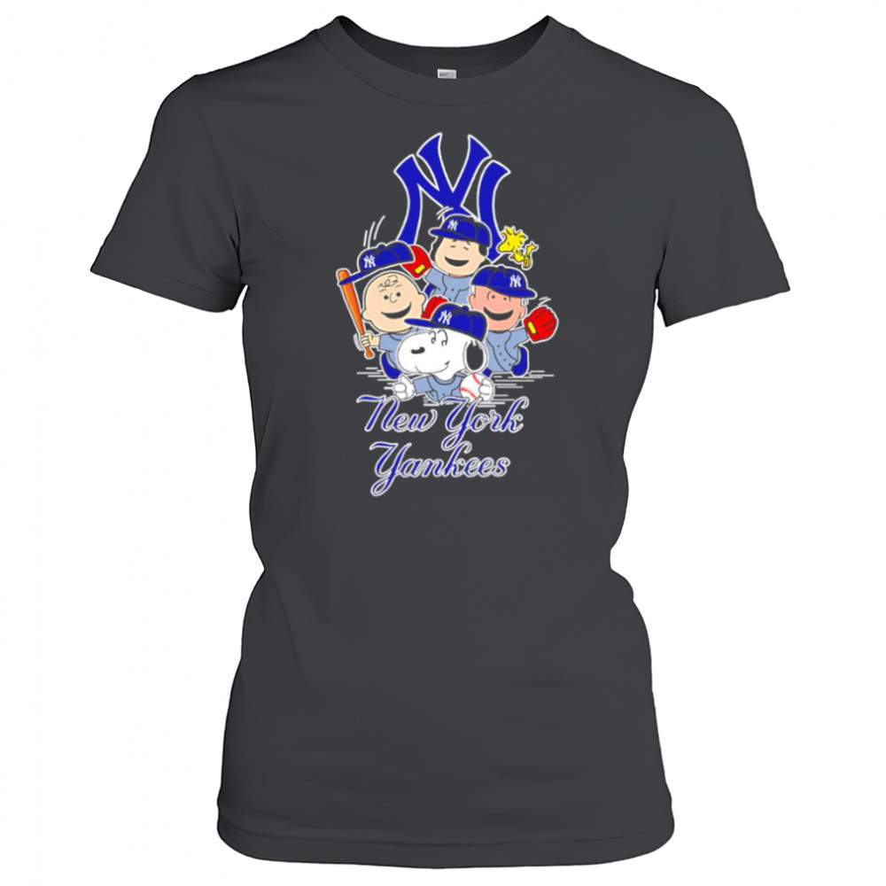 New York Yankees Snoopy Charlie Brown And Friends The Peanuts Baseball shirt Women's T-shirt