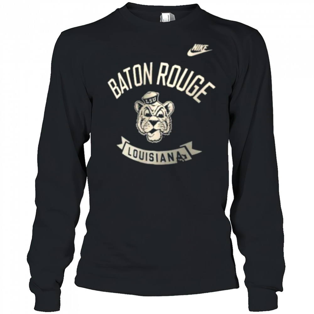 Nike Black LSU Tigers Fashion Hometown Legend Dri FIT T Shirt Long Sleeved