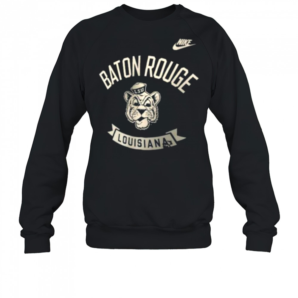 Nike Black LSU Tigers Fashion Hometown Legend Dri FIT T Shirt Sweatshirt