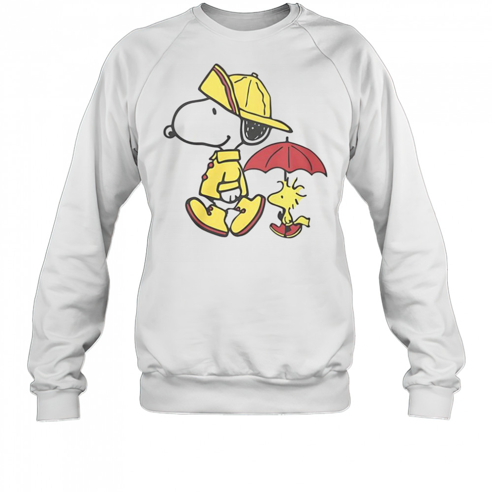 Peanuts Snoopy & Woodstock Rainy Day T-Shirt Sweatshirt