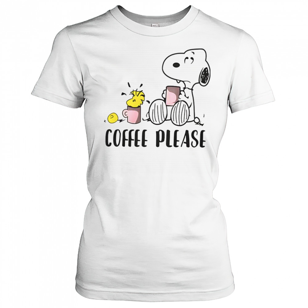 Snoopy Woodstock Coffee Please T-Shirt Women's T-shirt