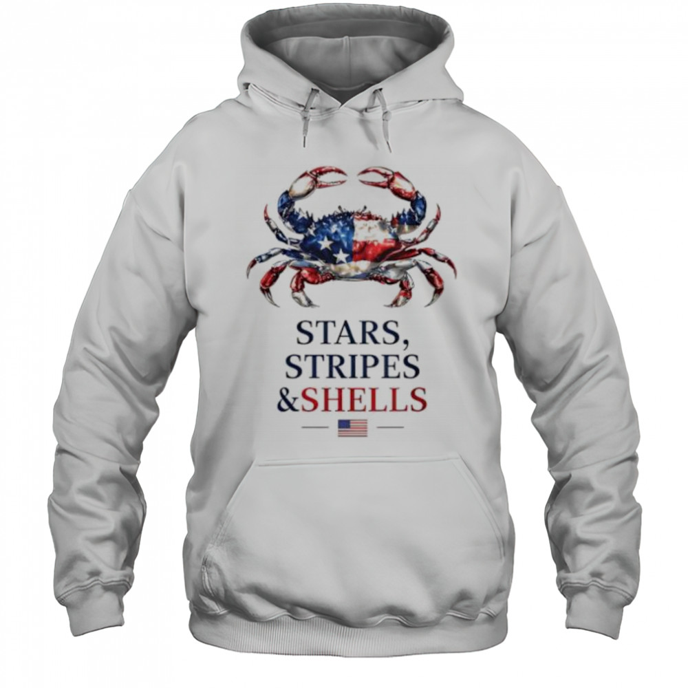Stars Stripes and Shells crab shirt Hoodie
