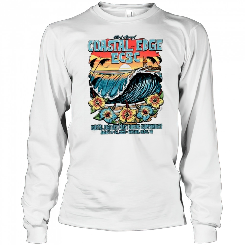 Coastal Edge East Coast Surfing Championship 2025 Featuring Artist Aaron Fulcher Shirt Long Sleeved
