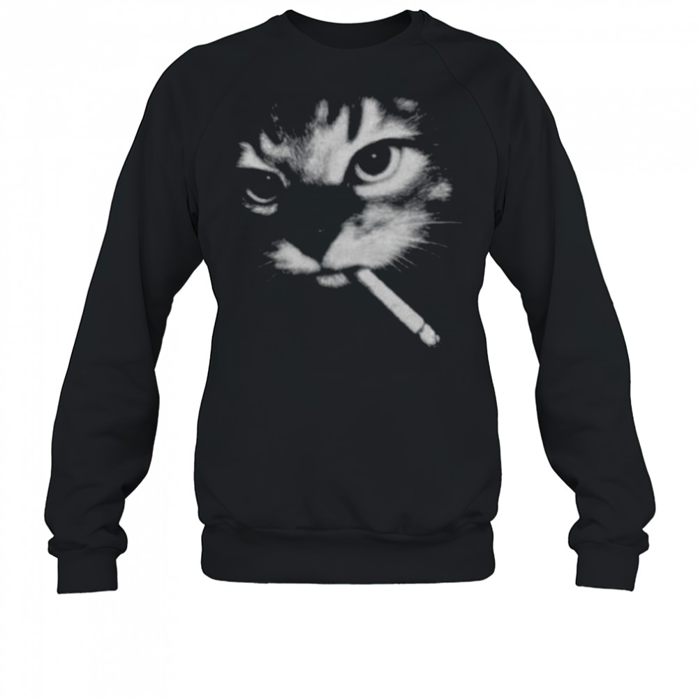 Funny Smoking Cat Meme Shirt Sweatshirt