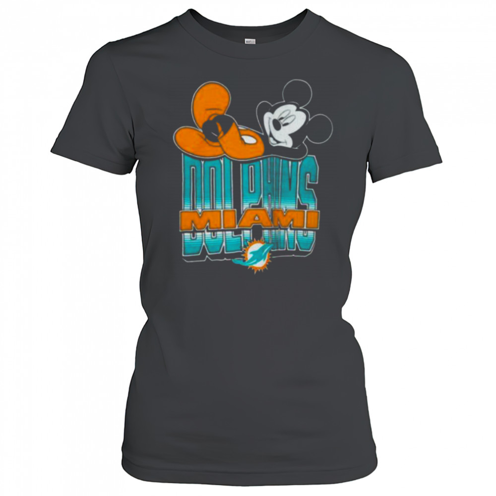 Miami Dolphins Mickey at Quarterback Disney Vintage Football T Shirt Women's T-shirt