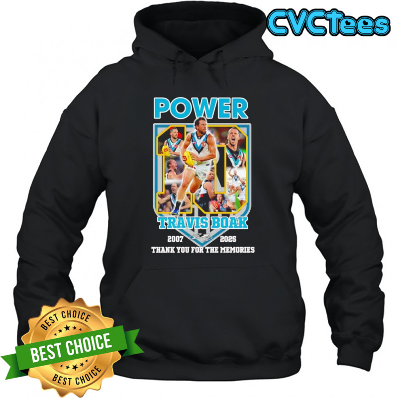 Power Travis Boak 2007 2025 thank you for the memories shirt Hoodie