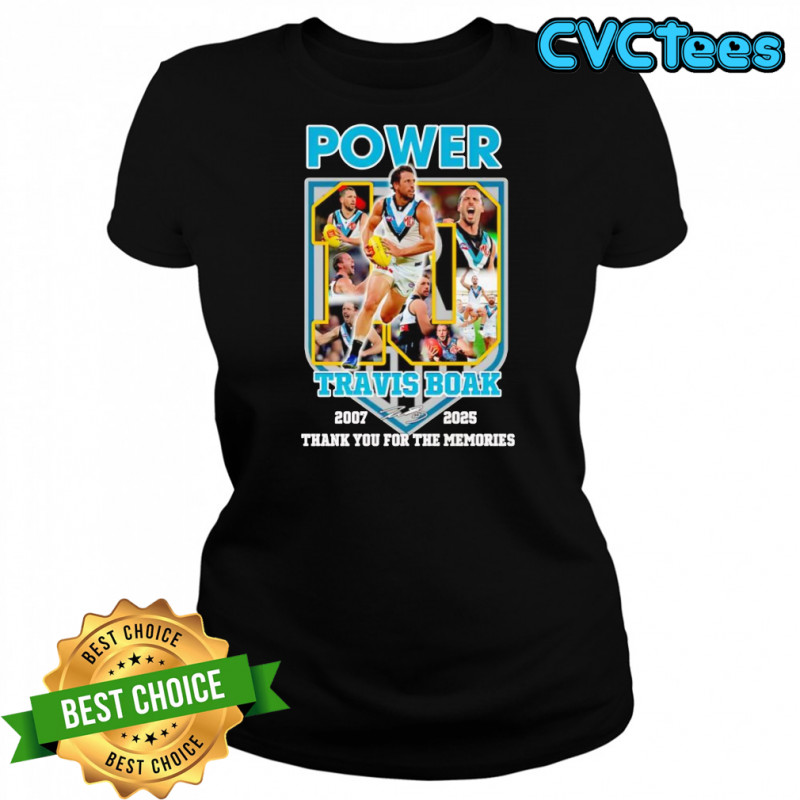 Power Travis Boak 2007 2025 thank you for the memories shirt Women's T-shirt