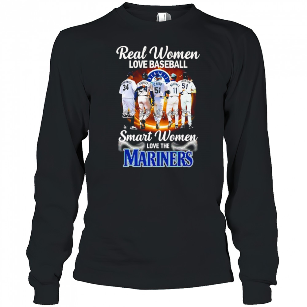 Real women love baseball smart women love the Marines shirt Long Sleeved