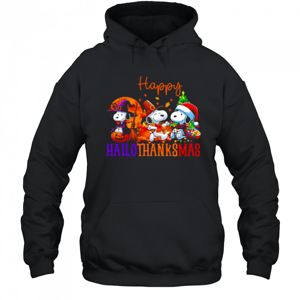 Snoopy HalloThanksMas shirt Hoodie