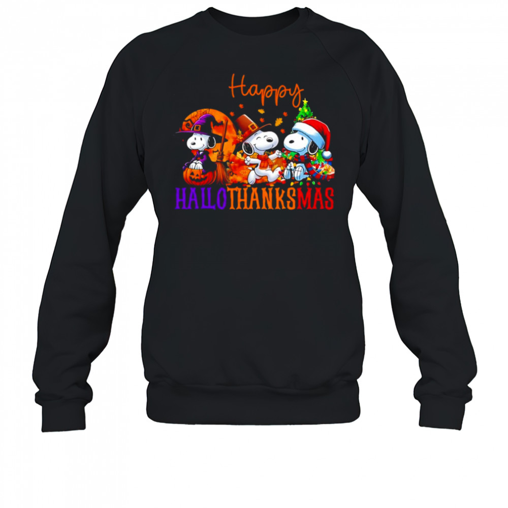 Snoopy HalloThanksMas shirt Sweatshirt