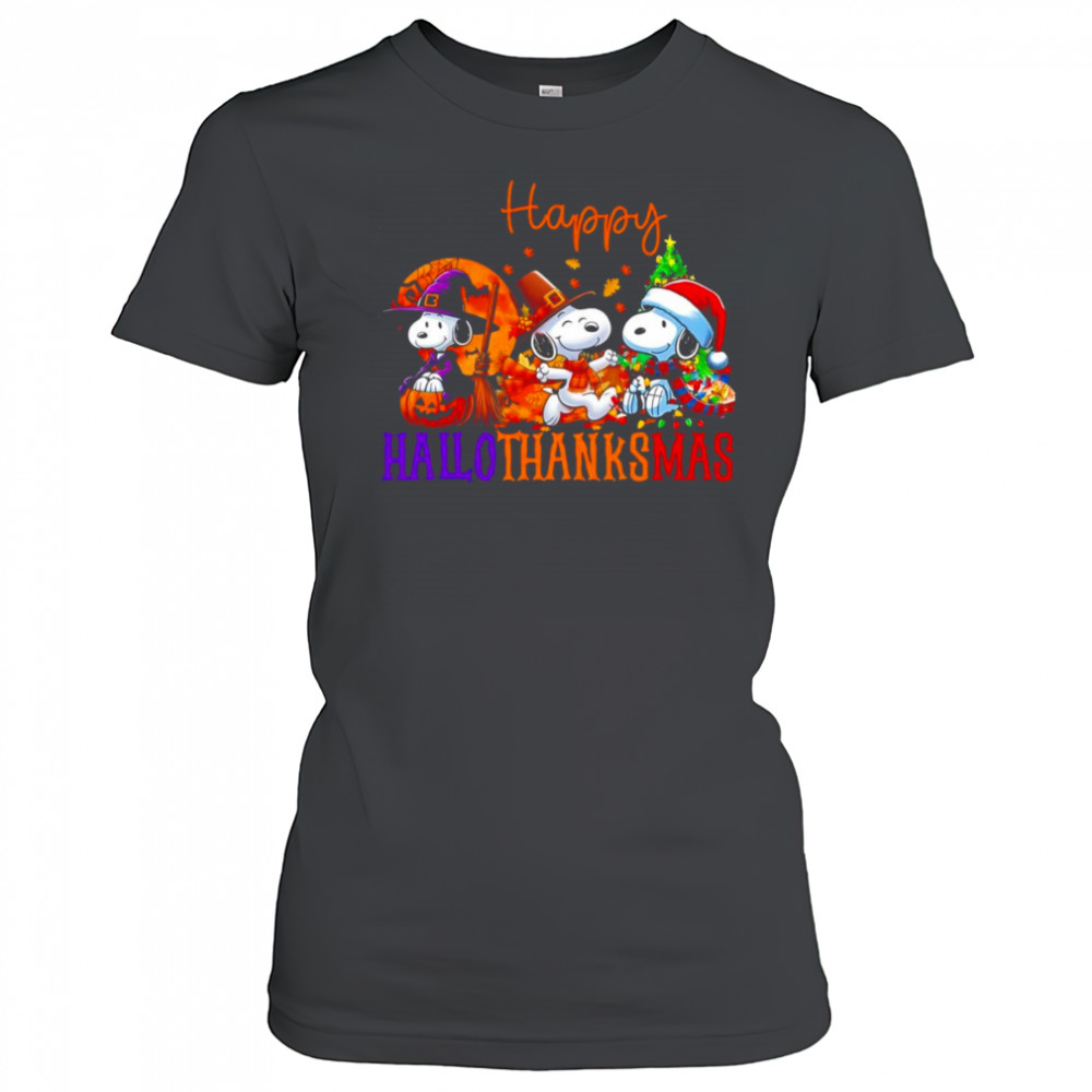 Snoopy HalloThanksMas shirt Women's T-shirt