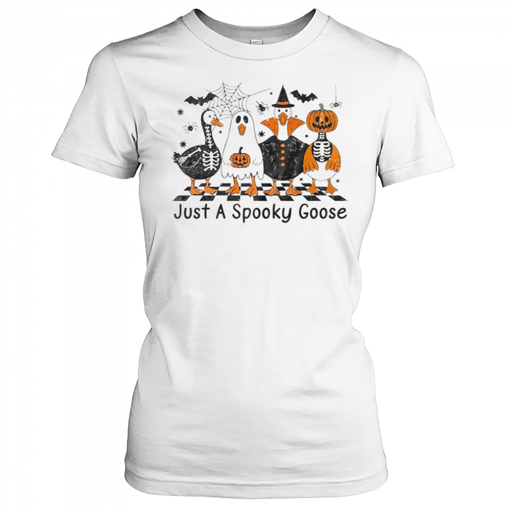 Spooky Season Goose Halloween Just A Spooky Goose Funny Cute shirt Women's T-shirt