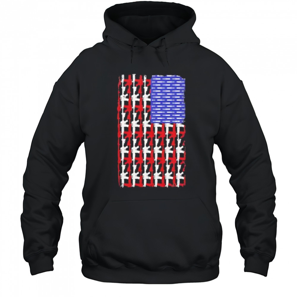 USA Guns and Bullets Flag shirt Hoodie