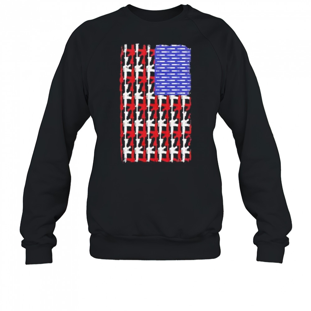 USA Guns and Bullets Flag shirt Sweatshirt