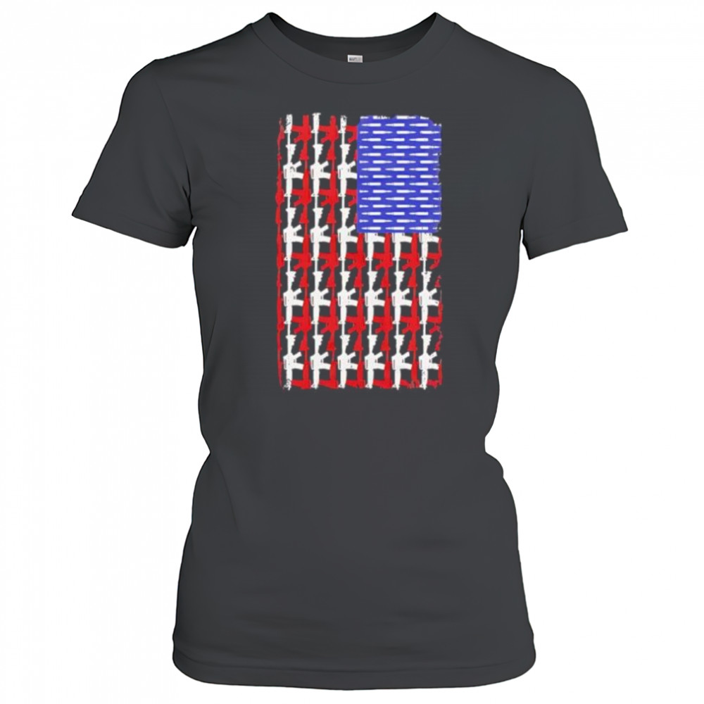 USA Guns and Bullets Flag shirt Women's T-shirt