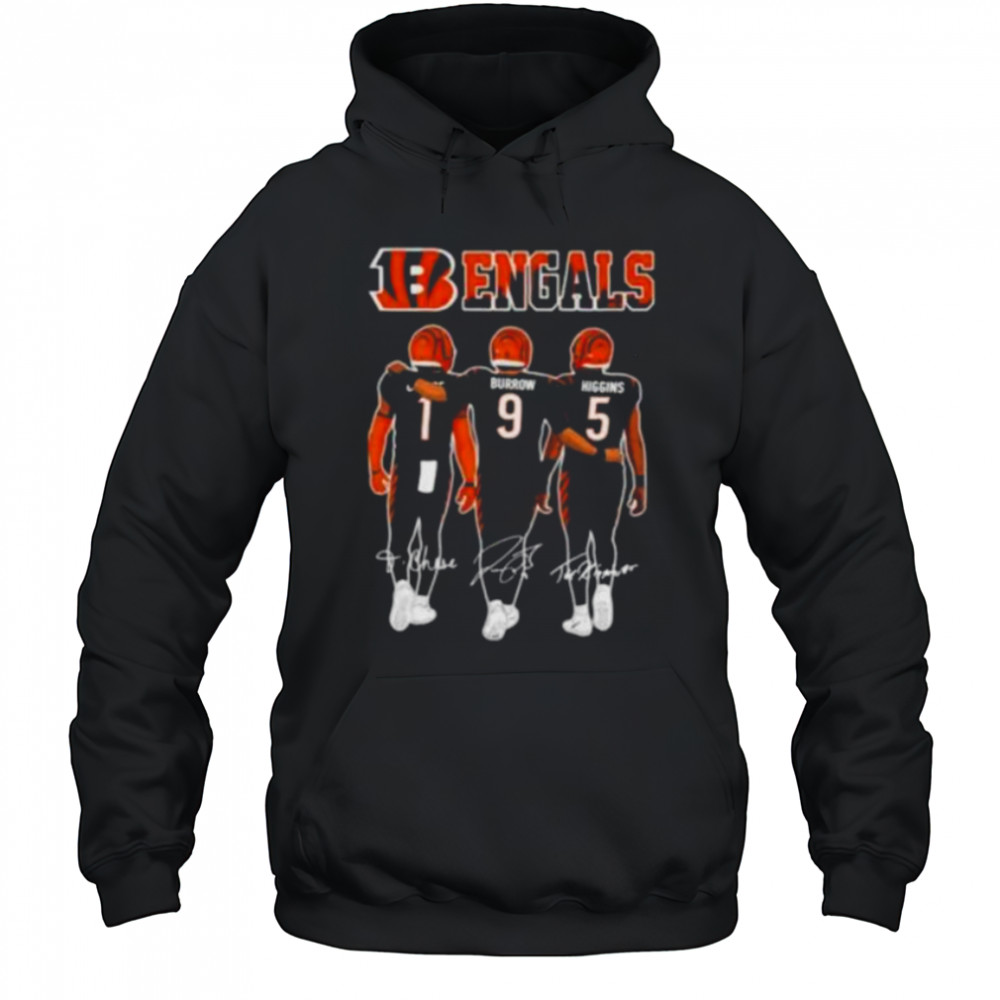 Cincinnati Bengals Chase Burrow Higgins Signatures Shirt Hoodie