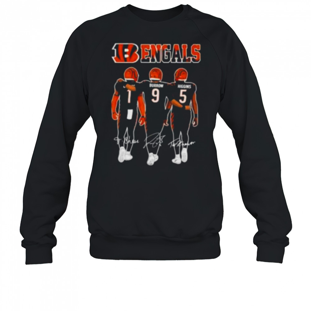 Cincinnati Bengals Chase Burrow Higgins Signatures Shirt Sweatshirt