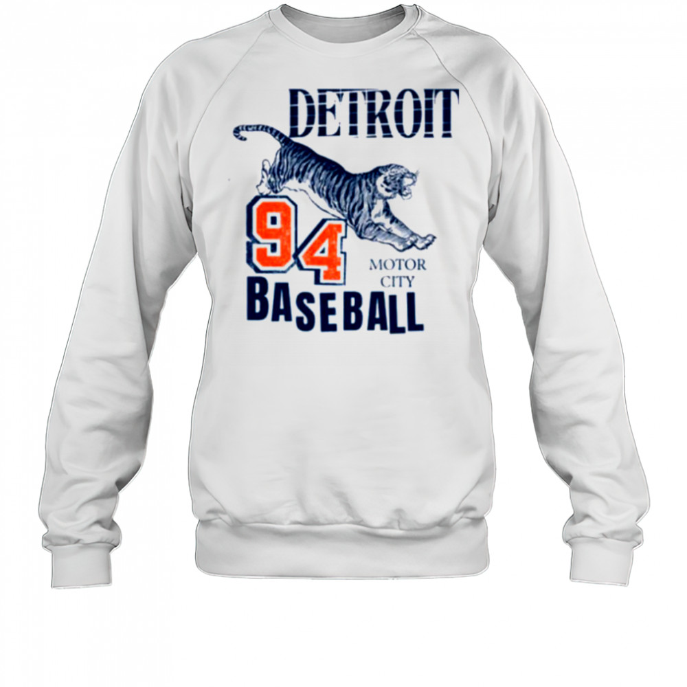 Detroit Motor City Baseball Tiger Graphic T Shirt Sweatshirt