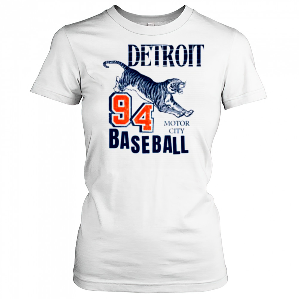 Detroit Motor City Baseball Tiger Graphic T Shirt Women's T-shirt