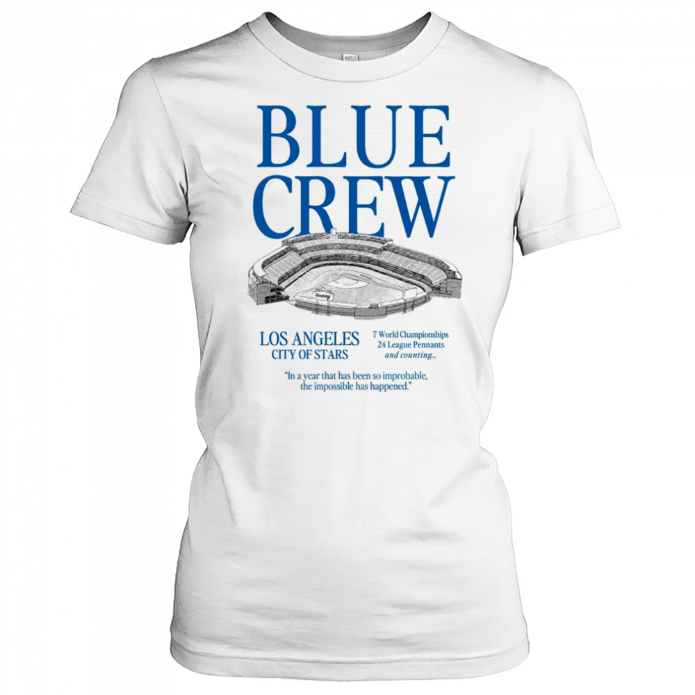 Los Angeles Dodgers Blue Crew Unisex Heavyweight T Shirt Women's T-shirt