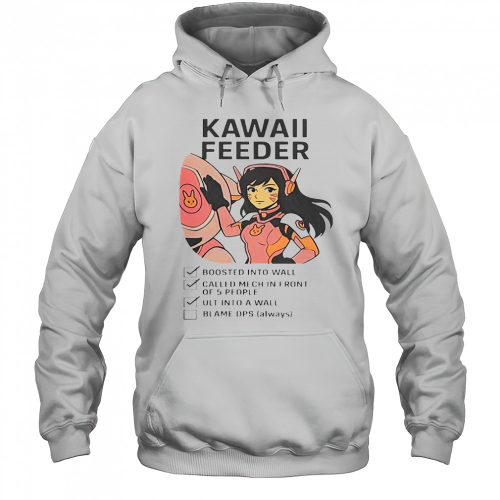 Overwatch D.Va Kawaii Feeder Gamer Checklist T-Shirt Hoodie