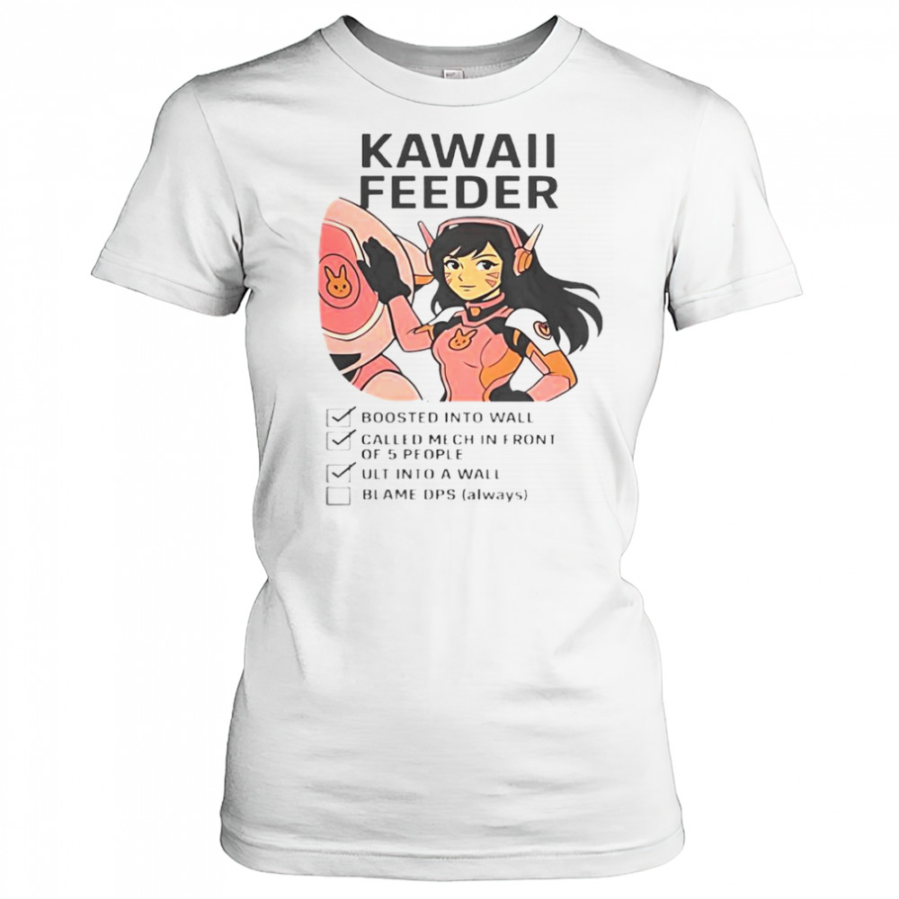 Overwatch D.Va Kawaii Feeder Gamer Checklist T-Shirt Women's T-shirt