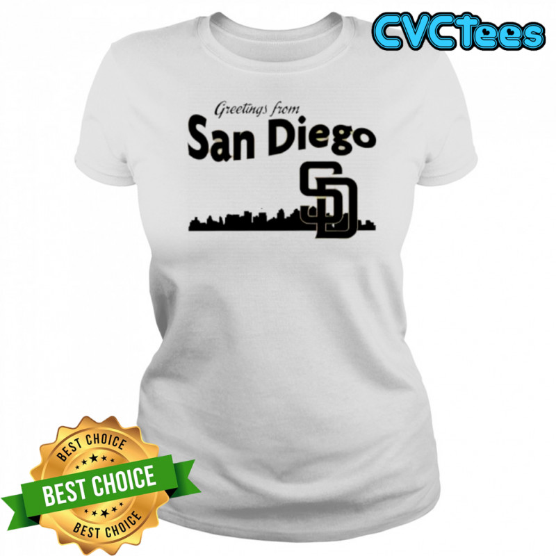 Greetings From San Diego Padres Skyline shirt Women's T-shirt