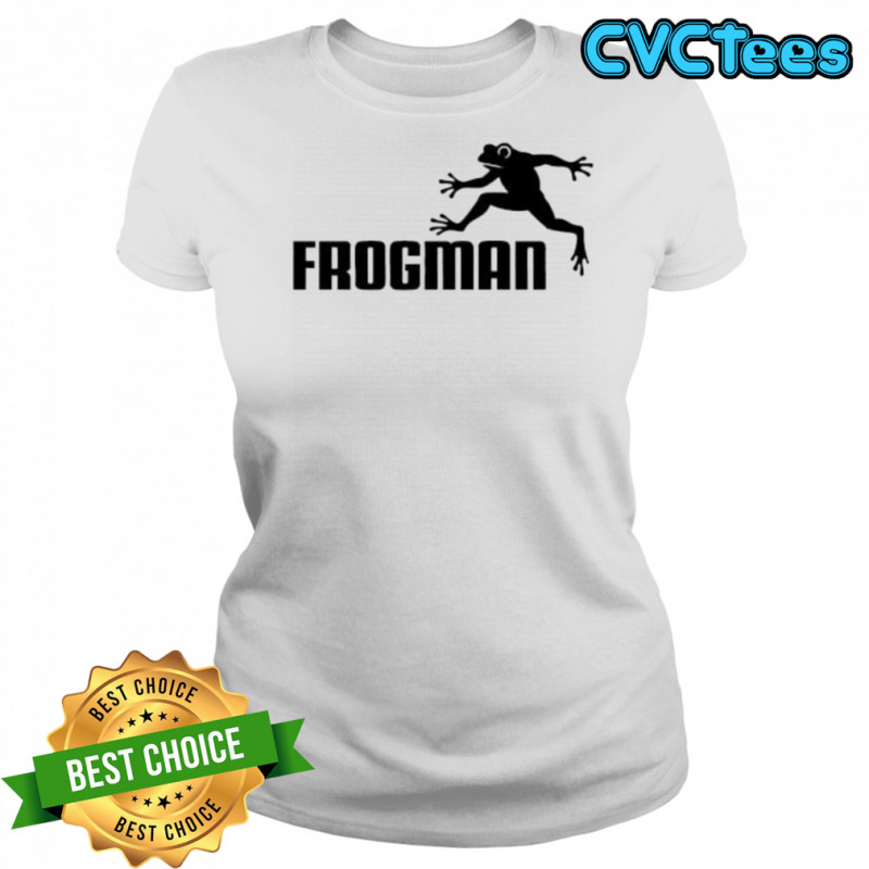 Leaping Frogman black white shirt Women's T-shirt
