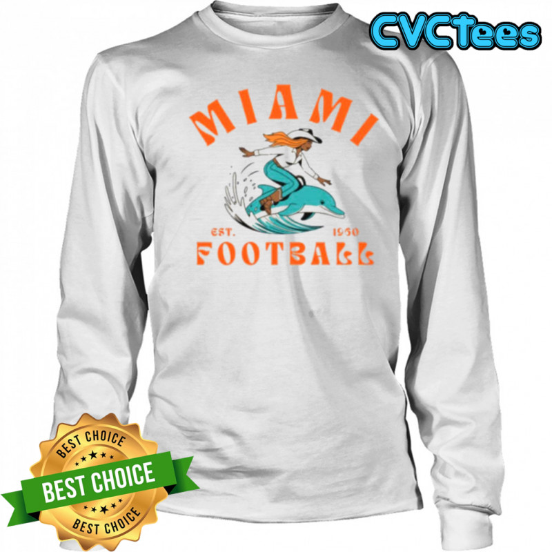 Miami Football Est. 1960 Dolphin Gameday Shirt Long Sleeved