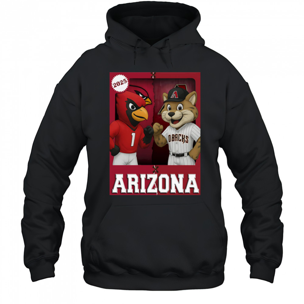 Arizona Cardinals and Arizona Diamondbacks mascot play card shirt Hoodie